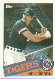 1985 Topps Baseball Cards      565     Kirk Gibson